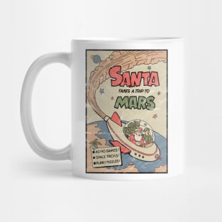 Santa Takes A Trip To Mars (distressed) Mug